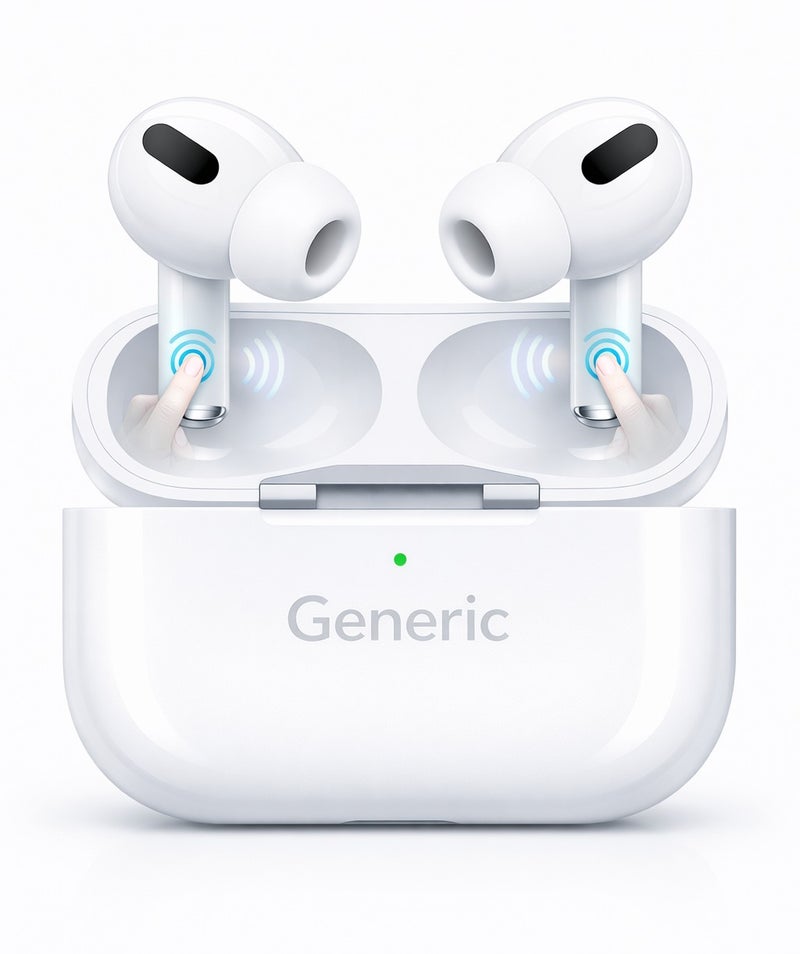 High-Quality Pro Wireless Earbuds – Noise Cancelling, Dual Mics, Touch Control, Lightning Charging Case (USA Version) - Image 1